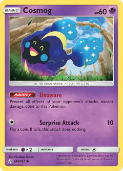Cosmog 100/236 Common card from Cosmic Eclipse