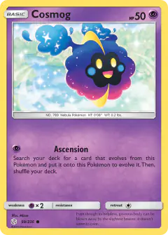 Cosmog 99/236 Common card from Cosmic Eclipse