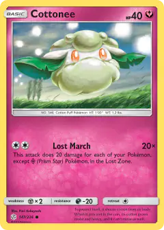 Cottonee 147/236 Common card from Cosmic Eclipse