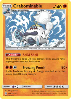 Crabominable 122/236 Rare card from Cosmic Eclipse