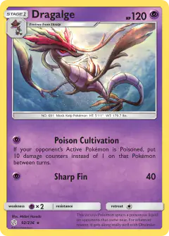 Dragalge 92/236 Rare card from Cosmic Eclipse