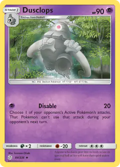 Dusclops 84/236 Uncommon card from Cosmic Eclipse