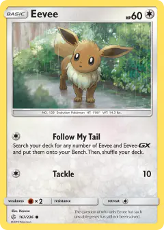 Eevee 167/236 Common card from Cosmic Eclipse