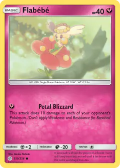 Flabébé 150/236 Common card from Cosmic Eclipse