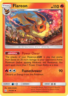 Flareon 25/236 Uncommon card from Cosmic Eclipse