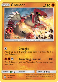 Groudon 113/236 Rare card from Cosmic Eclipse