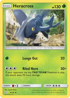 Heracross 9/236 Uncommon card from Cosmic Eclipse