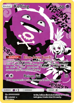 Koffing 243/236 Rare Secret card from Cosmic Eclipse