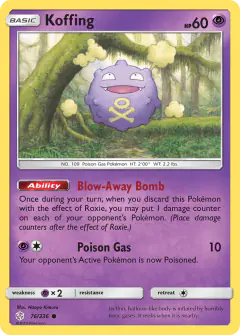 Koffing 76/236 Common card from Cosmic Eclipse