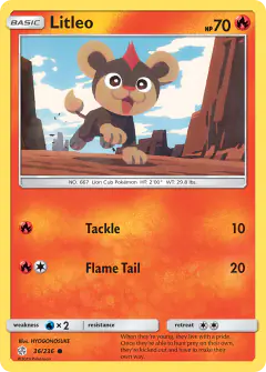 Litleo 36/236 Common card from Cosmic Eclipse