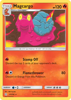 Magcargo 27/236 Rare card from Cosmic Eclipse