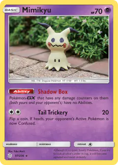 Mimikyu 97/236 Rare card from Cosmic Eclipse