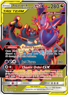 Naganadel & Guzzlord-GX 223/236 Rare Ultra card from Cosmic Eclipse