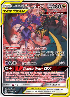 Naganadel & Guzzlord-GX 224/236 Rare Ultra card from Cosmic Eclipse