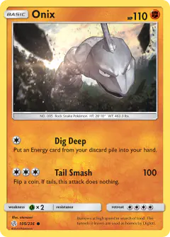 Onix 105/236 Common card from Cosmic Eclipse