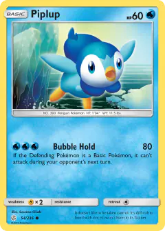 Piplup 54/236 Common card from Cosmic Eclipse