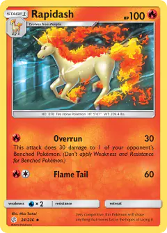 Rapidash 24/236 Uncommon card from Cosmic Eclipse