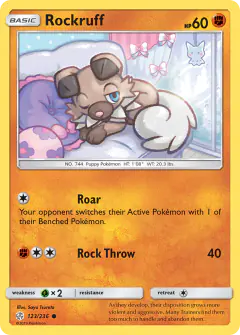 Rockruff 123/236 Common card from Cosmic Eclipse