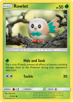 Rowlet 17/236 Common card from Cosmic Eclipse