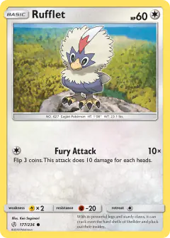 Rufflet 177/236 Common card from Cosmic Eclipse