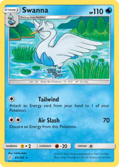 Swanna 60/236 Rare card from Cosmic Eclipse