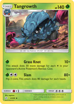 Tangrowth 6/236 Uncommon card from Cosmic Eclipse