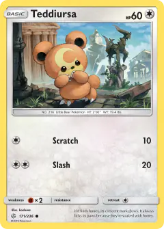 Teddiursa 171/236 Common card from Cosmic Eclipse