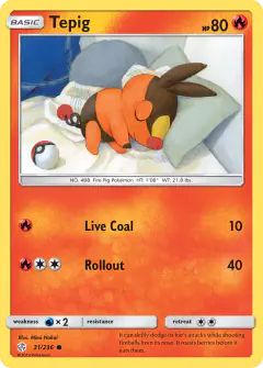 Tepig 31/236 Common card from Cosmic Eclipse