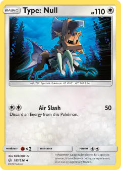 Type: Null 183/236 Uncommon card from Cosmic Eclipse