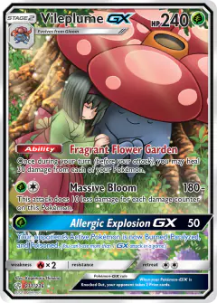 Vileplume-GX 211/236 Rare Ultra card from Cosmic Eclipse