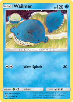 Wailmer 45/236 Common card from Cosmic Eclipse