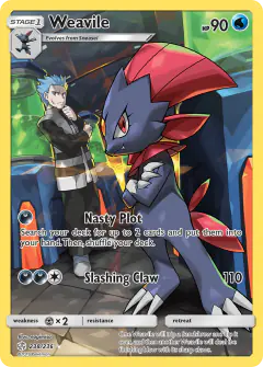 Weavile 238/236 Rare Secret card from Cosmic Eclipse