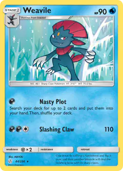 Weavile 44/236 Rare card from Cosmic Eclipse