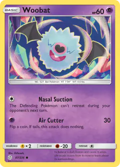 Woobat 87/236 Common card from Cosmic Eclipse