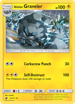 Alolan Graveler 33/111 Uncommon card from Crimson Invasion