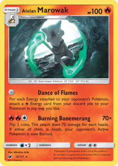 Alolan Marowak 12/111 Rare Holo card from Crimson Invasion