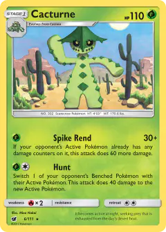 Cacturne 6/111 Rare card from Crimson Invasion