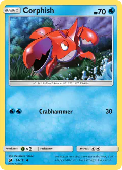 Corphish 24/111 Common card from Crimson Invasion