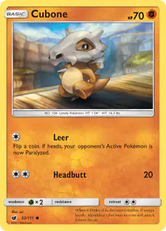 Cubone 52/111 Common card from Crimson Invasion