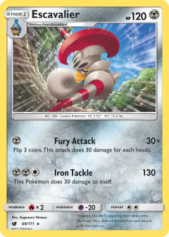 Escavalier 69/111 Rare card from Crimson Invasion