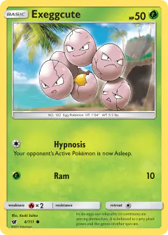 Exeggcute 4/111 Common card from Crimson Invasion