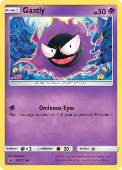 Gastly 36/111 Common card from Crimson Invasion
