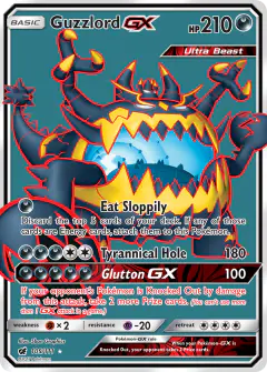 Guzzlord-GX 105/111 Rare Ultra card from Crimson Invasion