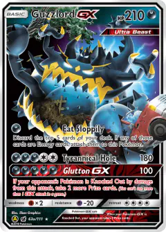 Guzzlord-GX 63a/111 Rare Holo GX card from Crimson Invasion