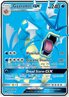 Gyarados-GX 101/111 Rare Ultra card from Crimson Invasion