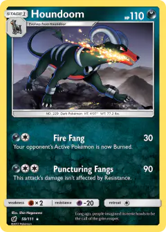 Houndoom 59/111 Rare card from Crimson Invasion