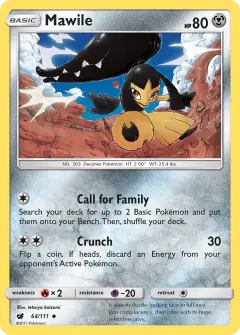 Mawile 64/111 Uncommon card from Crimson Invasion