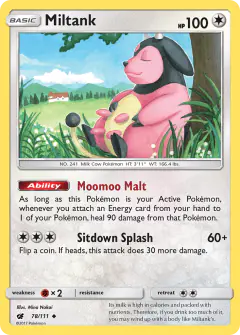 Miltank 78/111 Uncommon card from Crimson Invasion