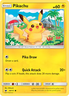 Pikachu 30/111 Common card from Crimson Invasion