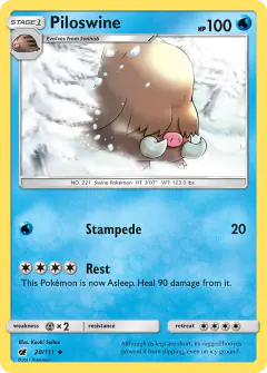 Piloswine 20/111 Uncommon card from Crimson Invasion